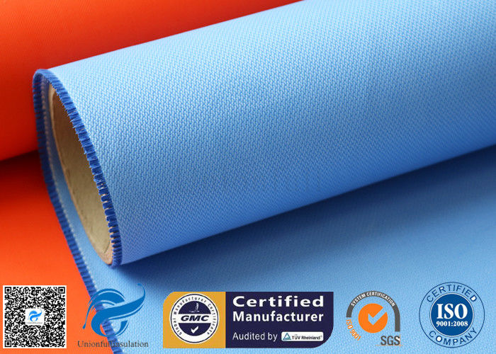 Blue Rubber Silicone Coated Fiberglass Fabric Thermal Insulation Cover 18oz