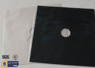 PTFE Fiberglass Fabric Reusable Stovetop Burner Protectors 27X27CM Beige 260℃
