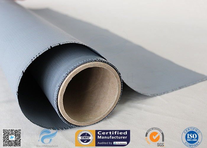 Chemical Resistant Gray Color Silicone Coated Fiberglass Fabric 160g Two Sides Coating